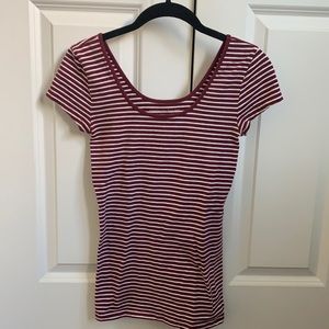 Red and white striped shirt